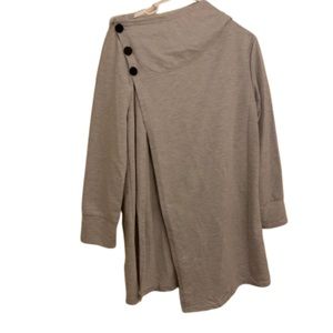 Women’s large soft gray cardigan size buttons